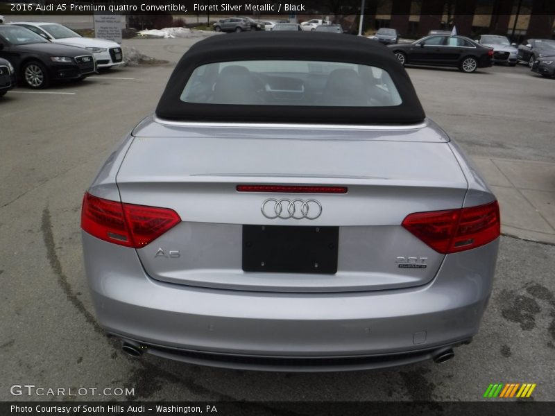 Florett Silver Metallic / Black 2016 Audi A5 Premium quattro Convertible