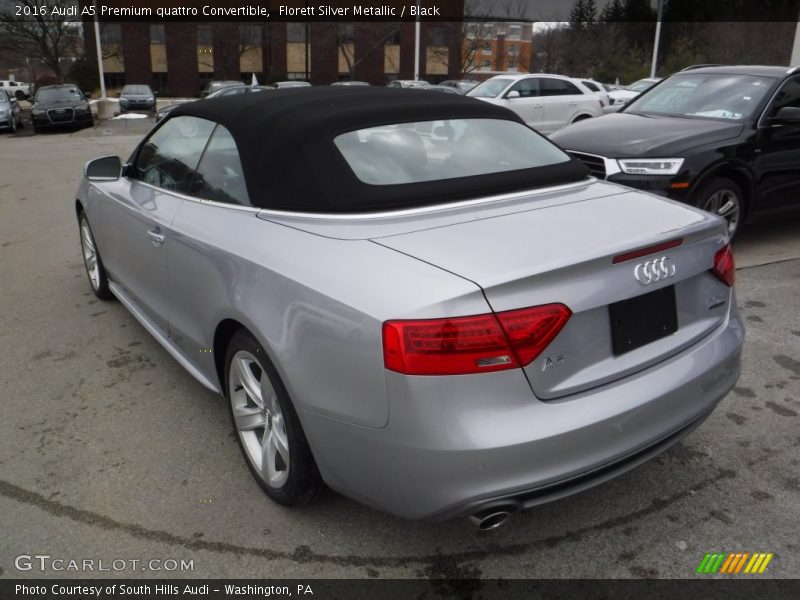 Florett Silver Metallic / Black 2016 Audi A5 Premium quattro Convertible