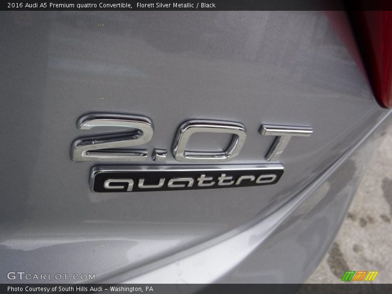 Florett Silver Metallic / Black 2016 Audi A5 Premium quattro Convertible
