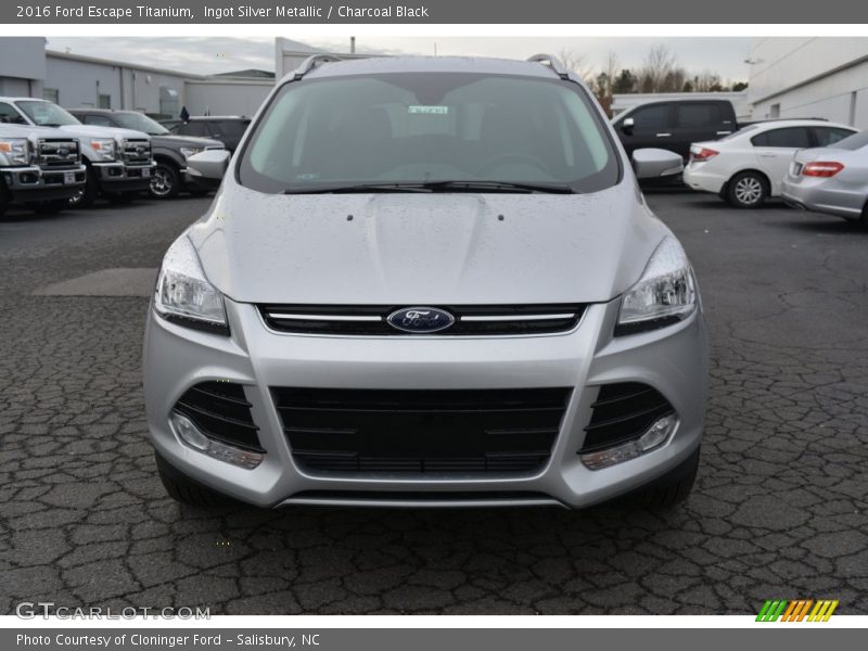Ingot Silver Metallic / Charcoal Black 2016 Ford Escape Titanium