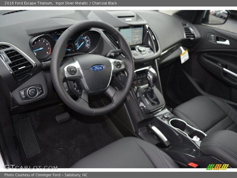 Ingot Silver Metallic / Charcoal Black 2016 Ford Escape Titanium