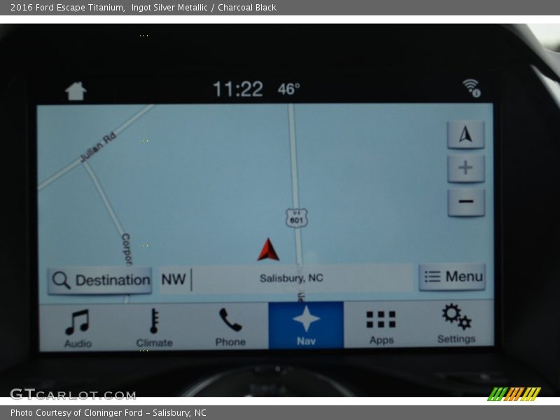 Ingot Silver Metallic / Charcoal Black 2016 Ford Escape Titanium