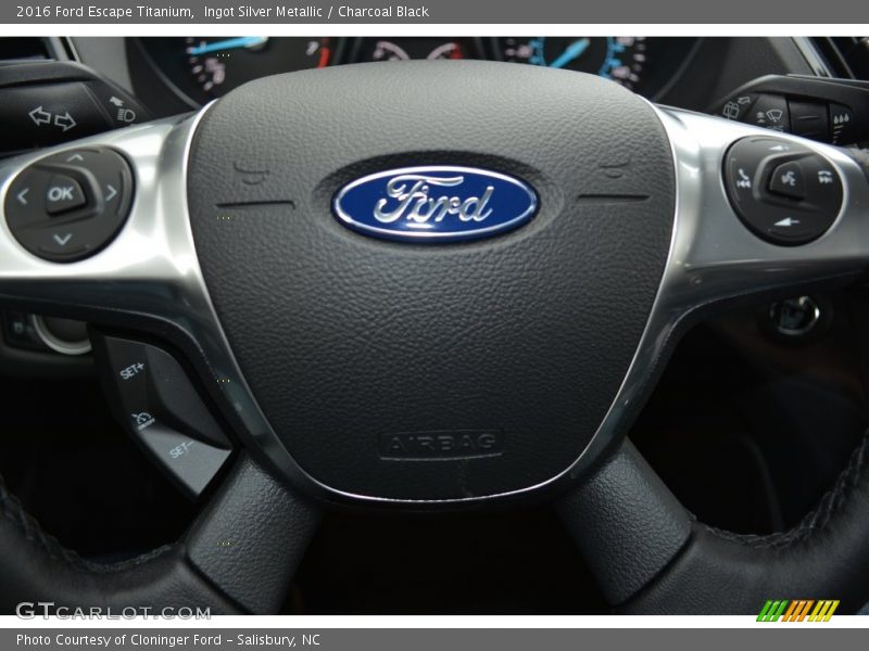 Ingot Silver Metallic / Charcoal Black 2016 Ford Escape Titanium