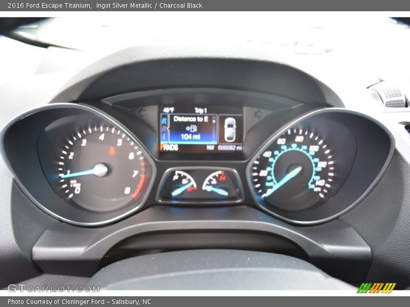 Ingot Silver Metallic / Charcoal Black 2016 Ford Escape Titanium