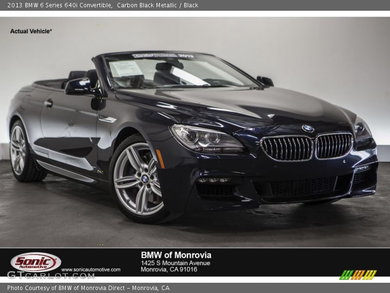 Carbon Black Metallic / Black 2013 BMW 6 Series 640i Convertible