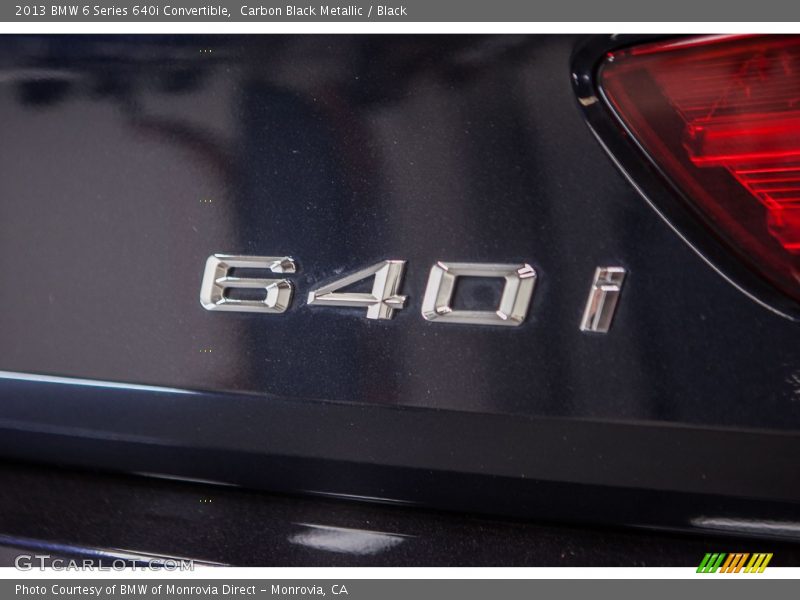 Carbon Black Metallic / Black 2013 BMW 6 Series 640i Convertible