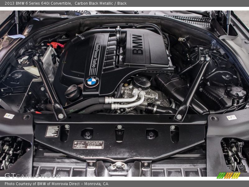 Carbon Black Metallic / Black 2013 BMW 6 Series 640i Convertible