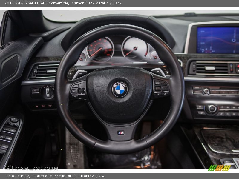 Carbon Black Metallic / Black 2013 BMW 6 Series 640i Convertible