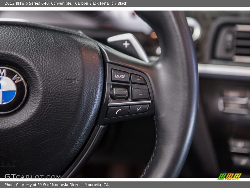 Carbon Black Metallic / Black 2013 BMW 6 Series 640i Convertible