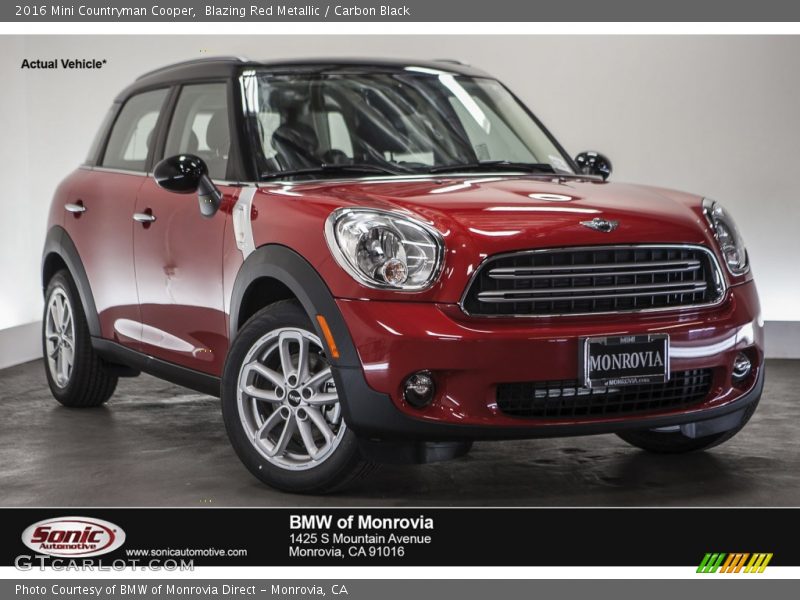 Blazing Red Metallic / Carbon Black 2016 Mini Countryman Cooper
