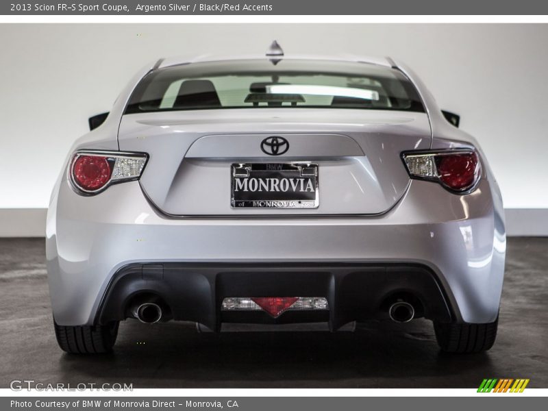 Argento Silver / Black/Red Accents 2013 Scion FR-S Sport Coupe