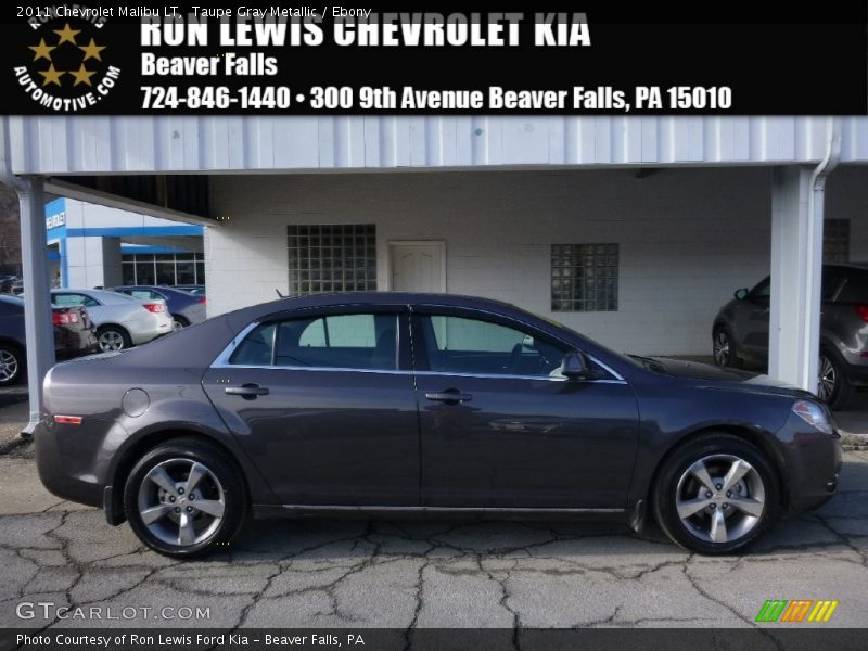 Taupe Gray Metallic / Ebony 2011 Chevrolet Malibu LT