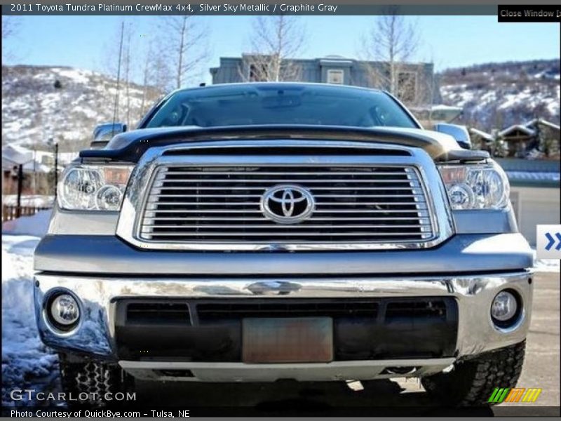 Silver Sky Metallic / Graphite Gray 2011 Toyota Tundra Platinum CrewMax 4x4
