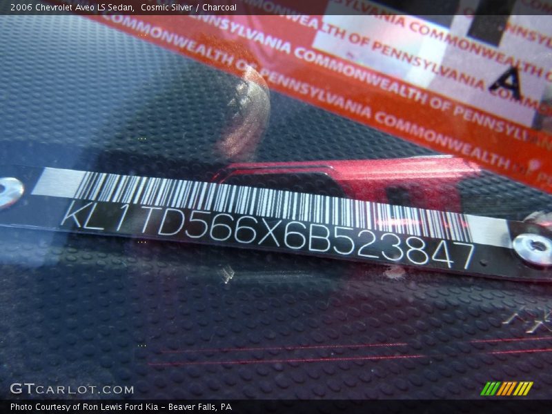 Cosmic Silver / Charcoal 2006 Chevrolet Aveo LS Sedan