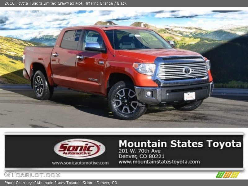 Inferno Orange / Black 2016 Toyota Tundra Limited CrewMax 4x4