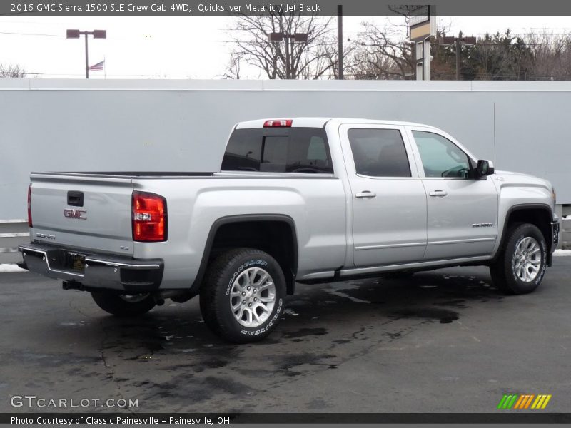 Quicksilver Metallic / Jet Black 2016 GMC Sierra 1500 SLE Crew Cab 4WD