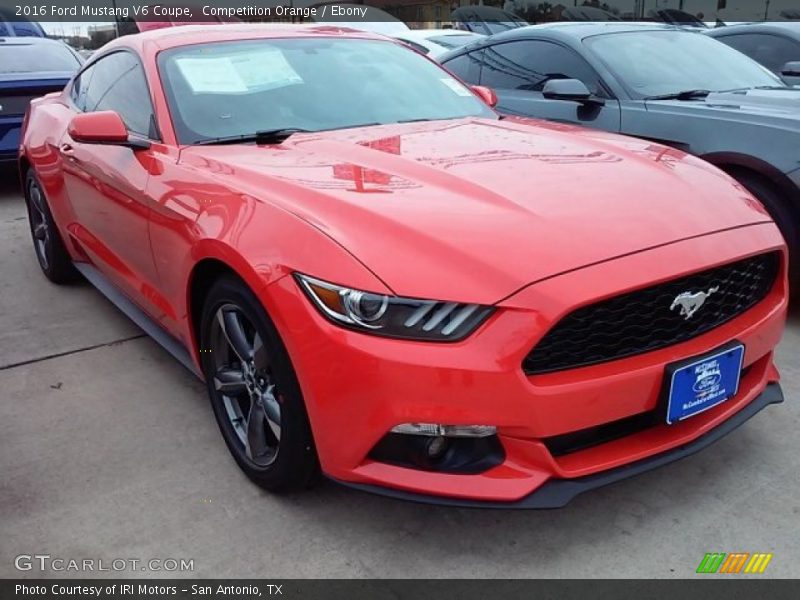 Competition Orange / Ebony 2016 Ford Mustang V6 Coupe