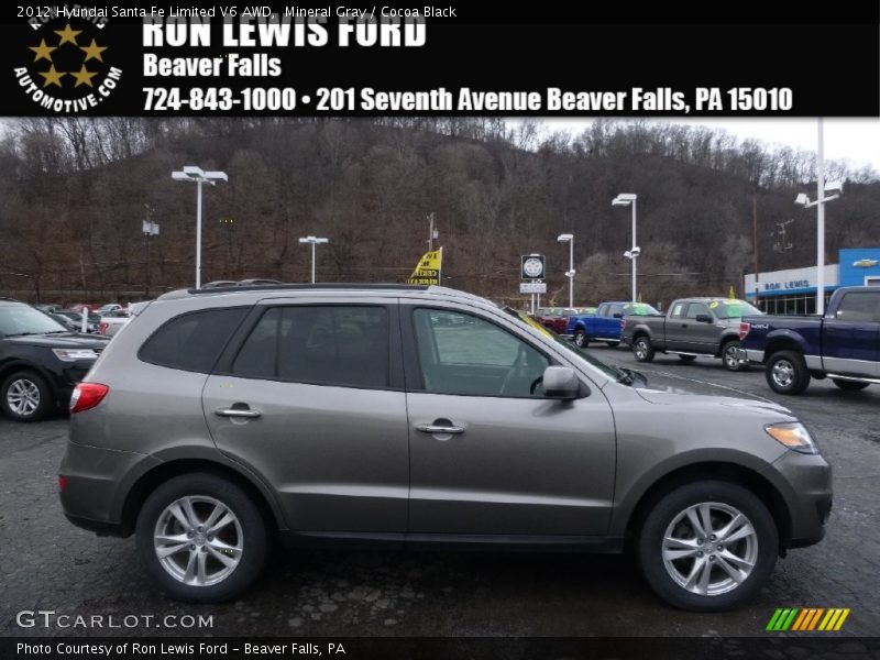 Mineral Gray / Cocoa Black 2012 Hyundai Santa Fe Limited V6 AWD