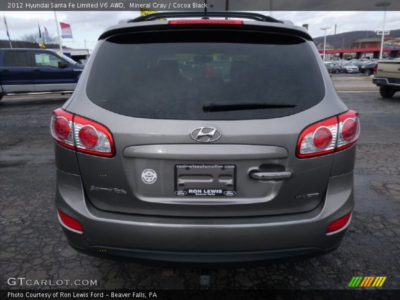 Mineral Gray / Cocoa Black 2012 Hyundai Santa Fe Limited V6 AWD