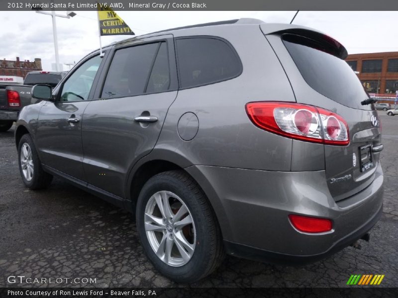 Mineral Gray / Cocoa Black 2012 Hyundai Santa Fe Limited V6 AWD