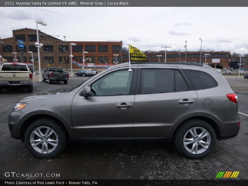 Mineral Gray / Cocoa Black 2012 Hyundai Santa Fe Limited V6 AWD