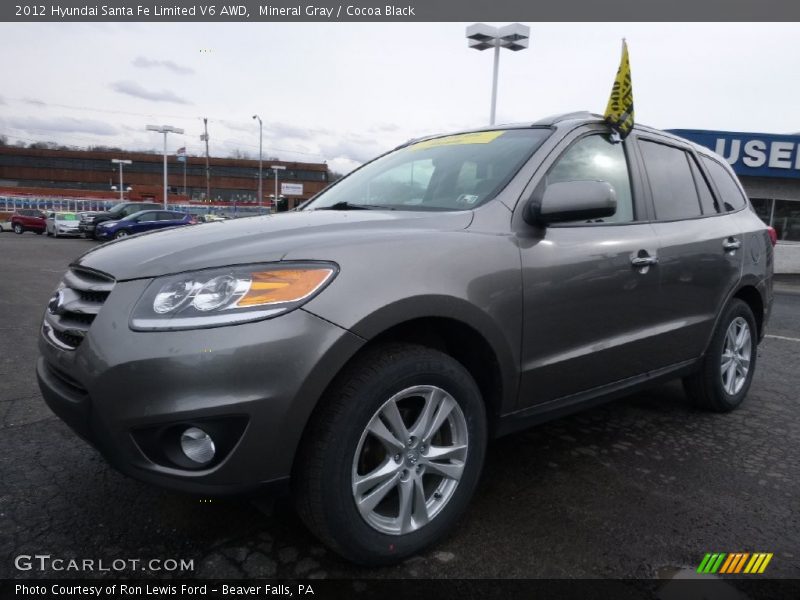 Mineral Gray / Cocoa Black 2012 Hyundai Santa Fe Limited V6 AWD