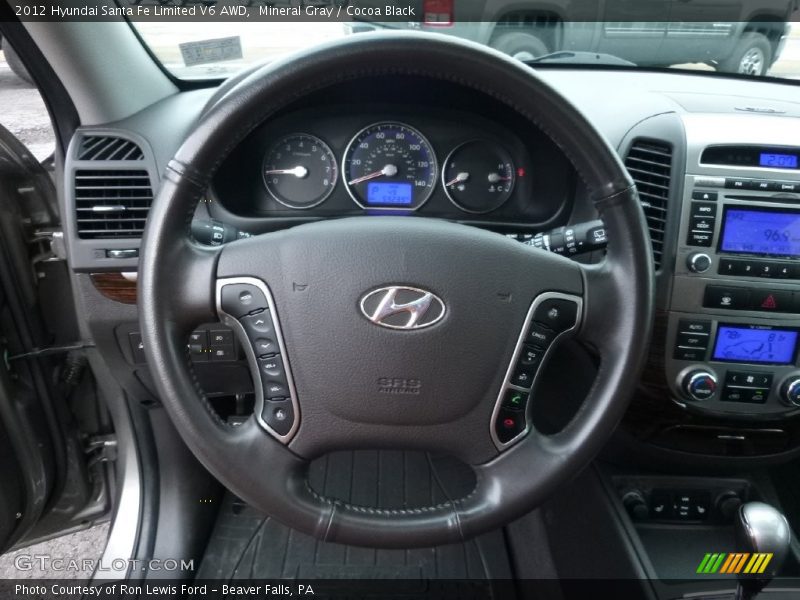 Mineral Gray / Cocoa Black 2012 Hyundai Santa Fe Limited V6 AWD