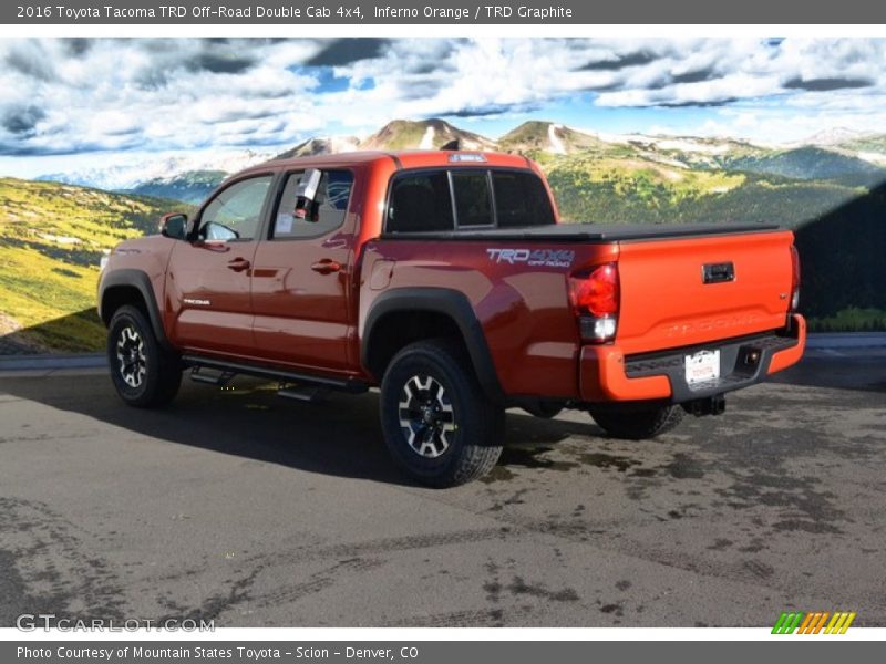 Inferno Orange / TRD Graphite 2016 Toyota Tacoma TRD Off-Road Double Cab 4x4