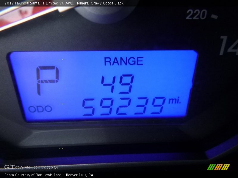 Mineral Gray / Cocoa Black 2012 Hyundai Santa Fe Limited V6 AWD