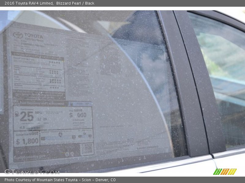 Blizzard Pearl / Black 2016 Toyota RAV4 Limited