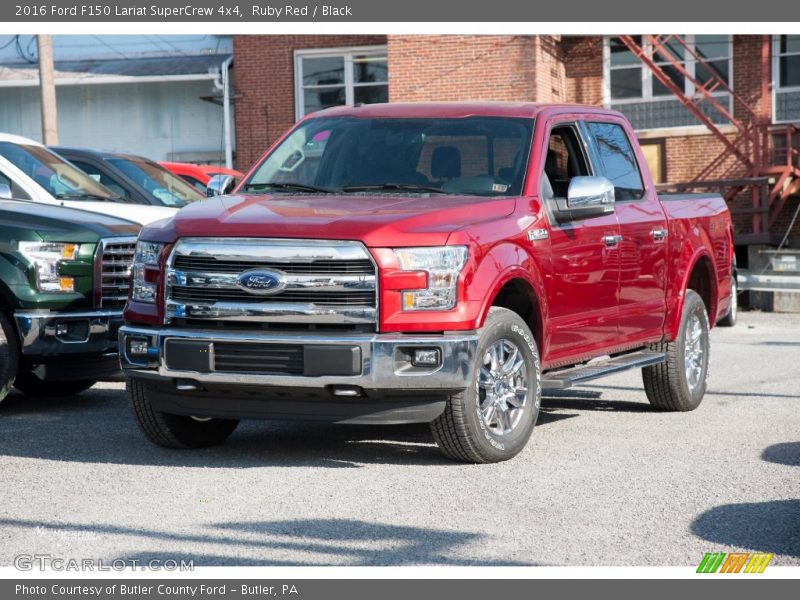 Ruby Red / Black 2016 Ford F150 Lariat SuperCrew 4x4