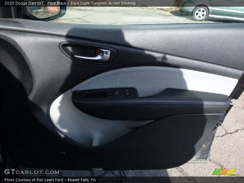 Pitch Black / Black/Light Tungsten Accent Stitching 2015 Dodge Dart SXT