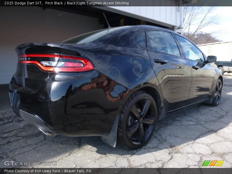 Pitch Black / Black/Light Tungsten Accent Stitching 2015 Dodge Dart SXT