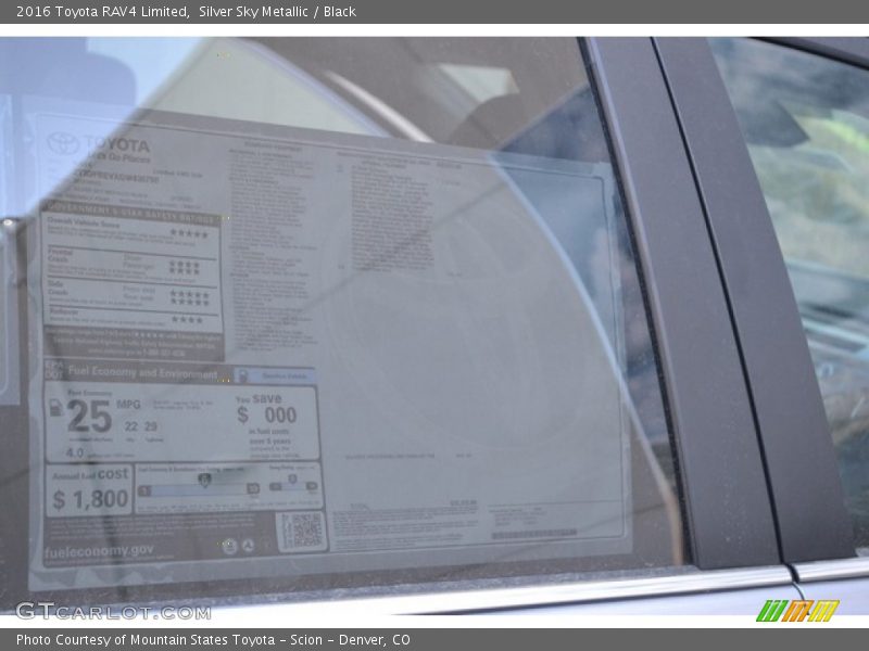 Silver Sky Metallic / Black 2016 Toyota RAV4 Limited