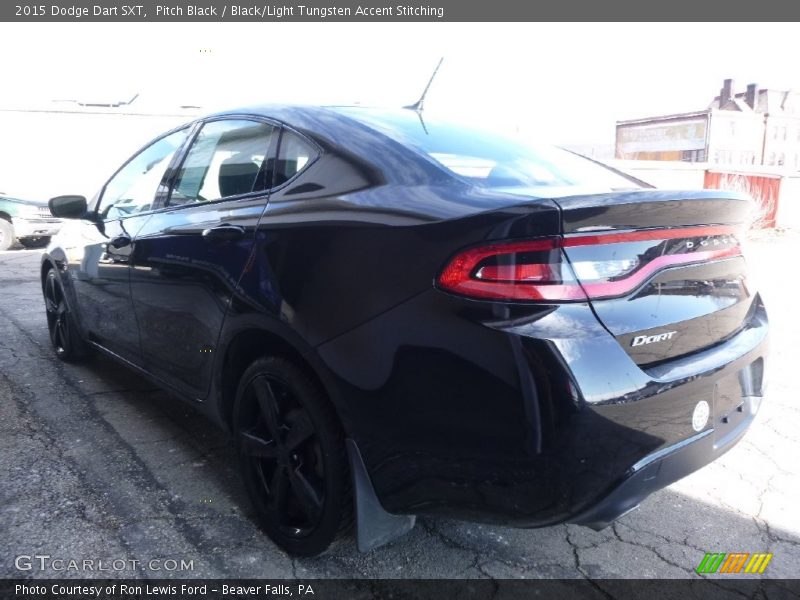 Pitch Black / Black/Light Tungsten Accent Stitching 2015 Dodge Dart SXT