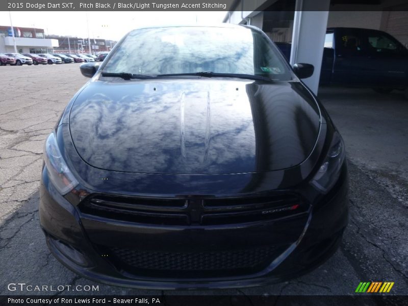 Pitch Black / Black/Light Tungsten Accent Stitching 2015 Dodge Dart SXT