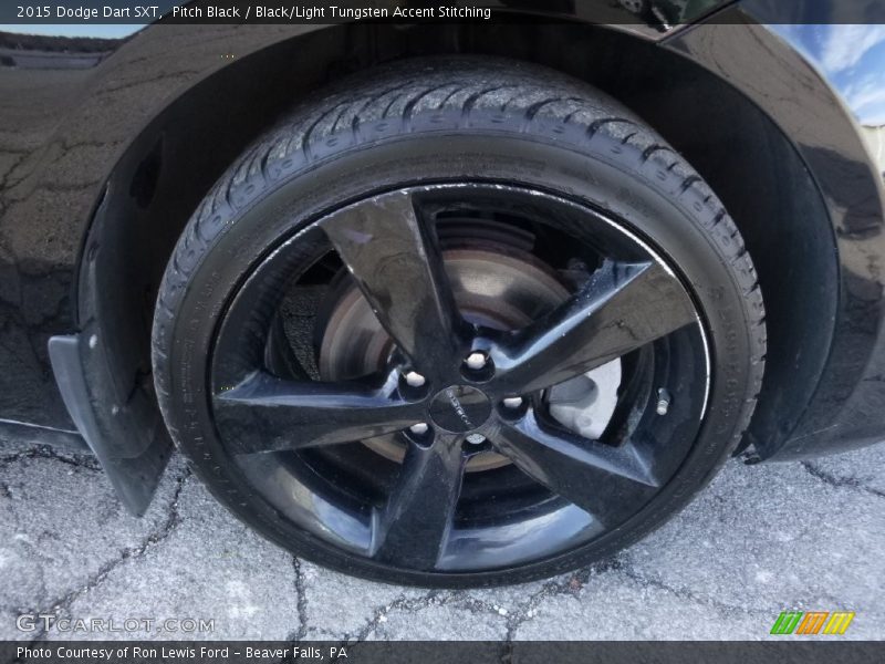 Pitch Black / Black/Light Tungsten Accent Stitching 2015 Dodge Dart SXT
