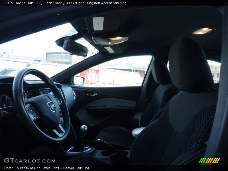 Pitch Black / Black/Light Tungsten Accent Stitching 2015 Dodge Dart SXT