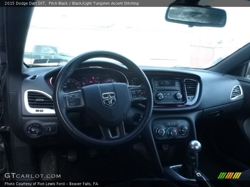 Pitch Black / Black/Light Tungsten Accent Stitching 2015 Dodge Dart SXT