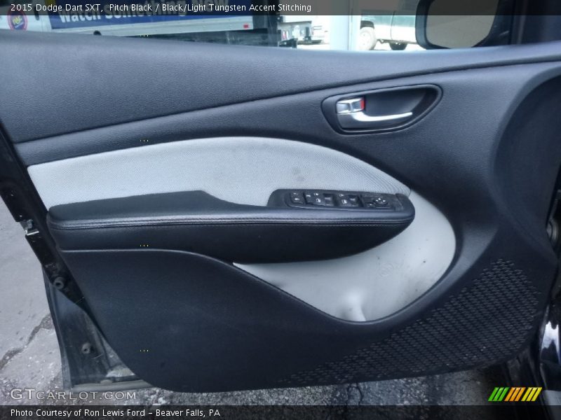 Pitch Black / Black/Light Tungsten Accent Stitching 2015 Dodge Dart SXT