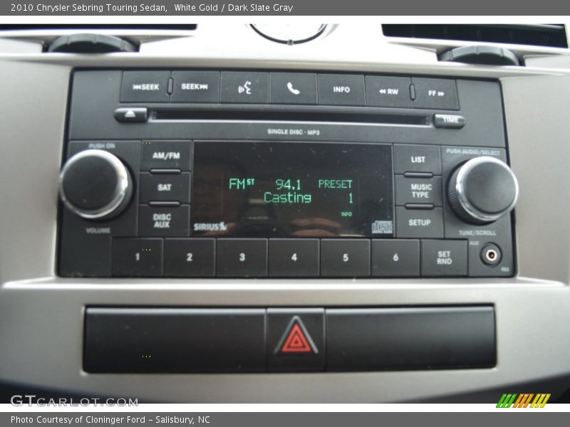 White Gold / Dark Slate Gray 2010 Chrysler Sebring Touring Sedan