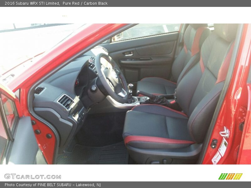 Front Seat of 2016 WRX STI Limited