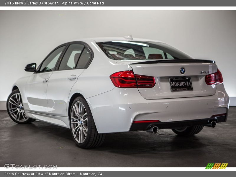Alpine White / Coral Red 2016 BMW 3 Series 340i Sedan