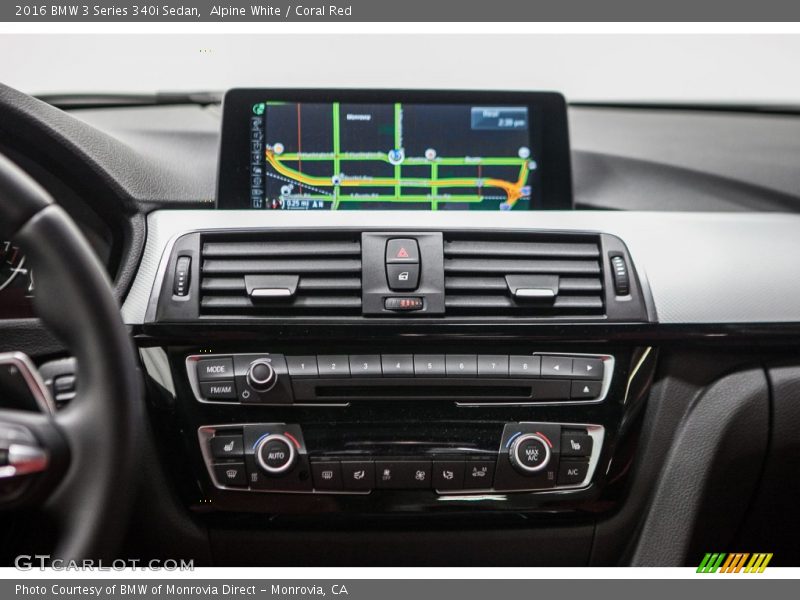 Alpine White / Coral Red 2016 BMW 3 Series 340i Sedan