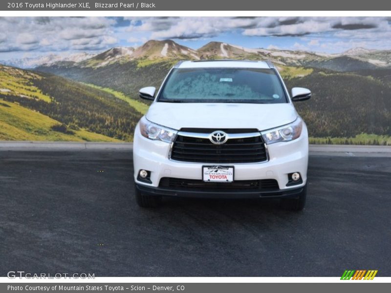 Blizzard Pearl / Black 2016 Toyota Highlander XLE