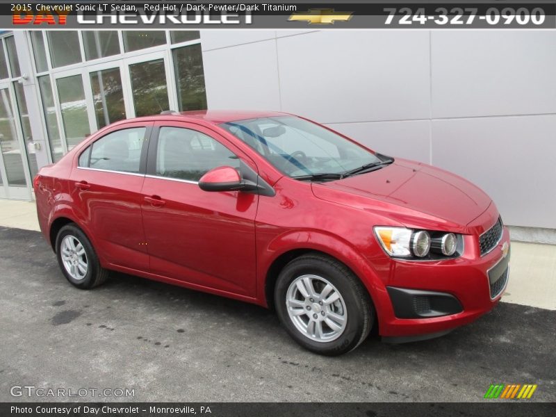 Red Hot / Dark Pewter/Dark Titanium 2015 Chevrolet Sonic LT Sedan