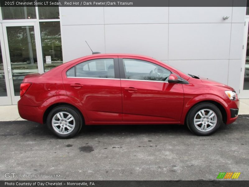 Red Hot / Dark Pewter/Dark Titanium 2015 Chevrolet Sonic LT Sedan