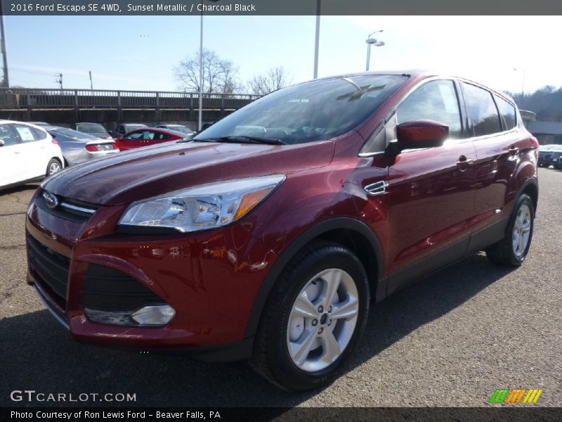 Sunset Metallic / Charcoal Black 2016 Ford Escape SE 4WD