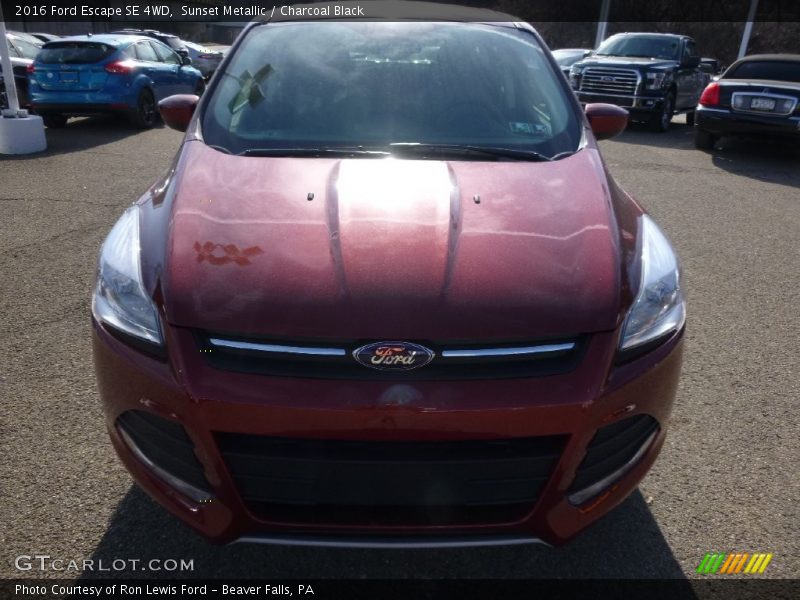 Sunset Metallic / Charcoal Black 2016 Ford Escape SE 4WD