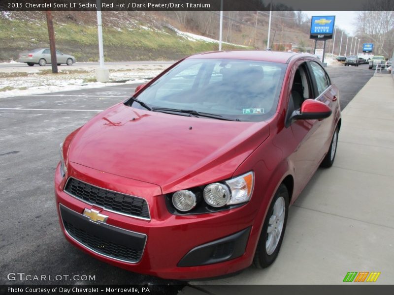 Red Hot / Dark Pewter/Dark Titanium 2015 Chevrolet Sonic LT Sedan